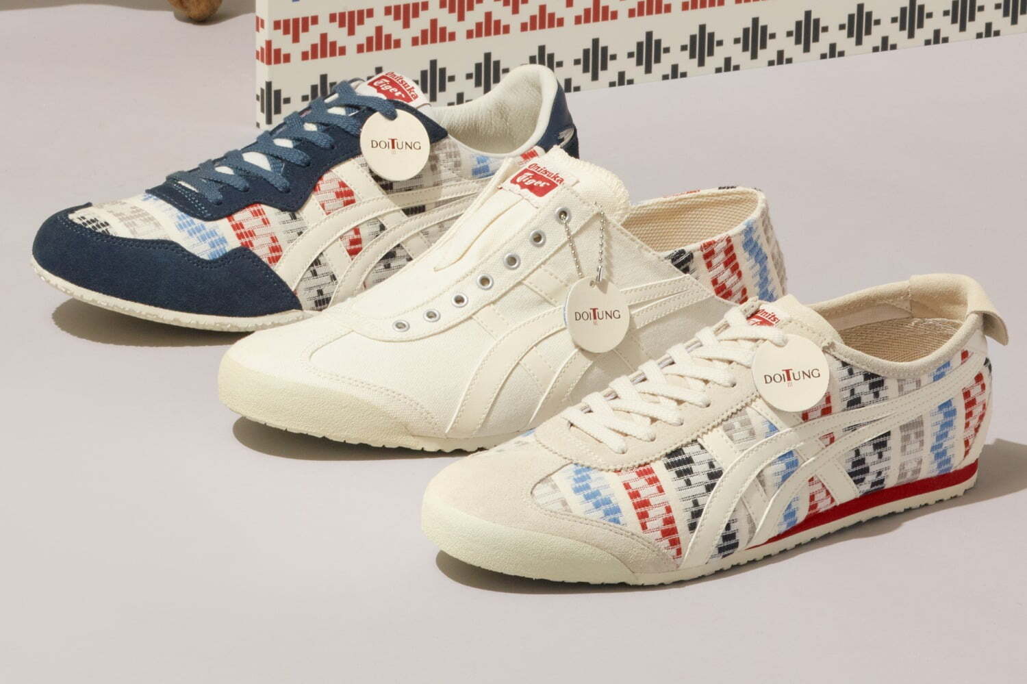 オニツカタイガー“タイの手織りテキスタイル”を採用したスニーカー