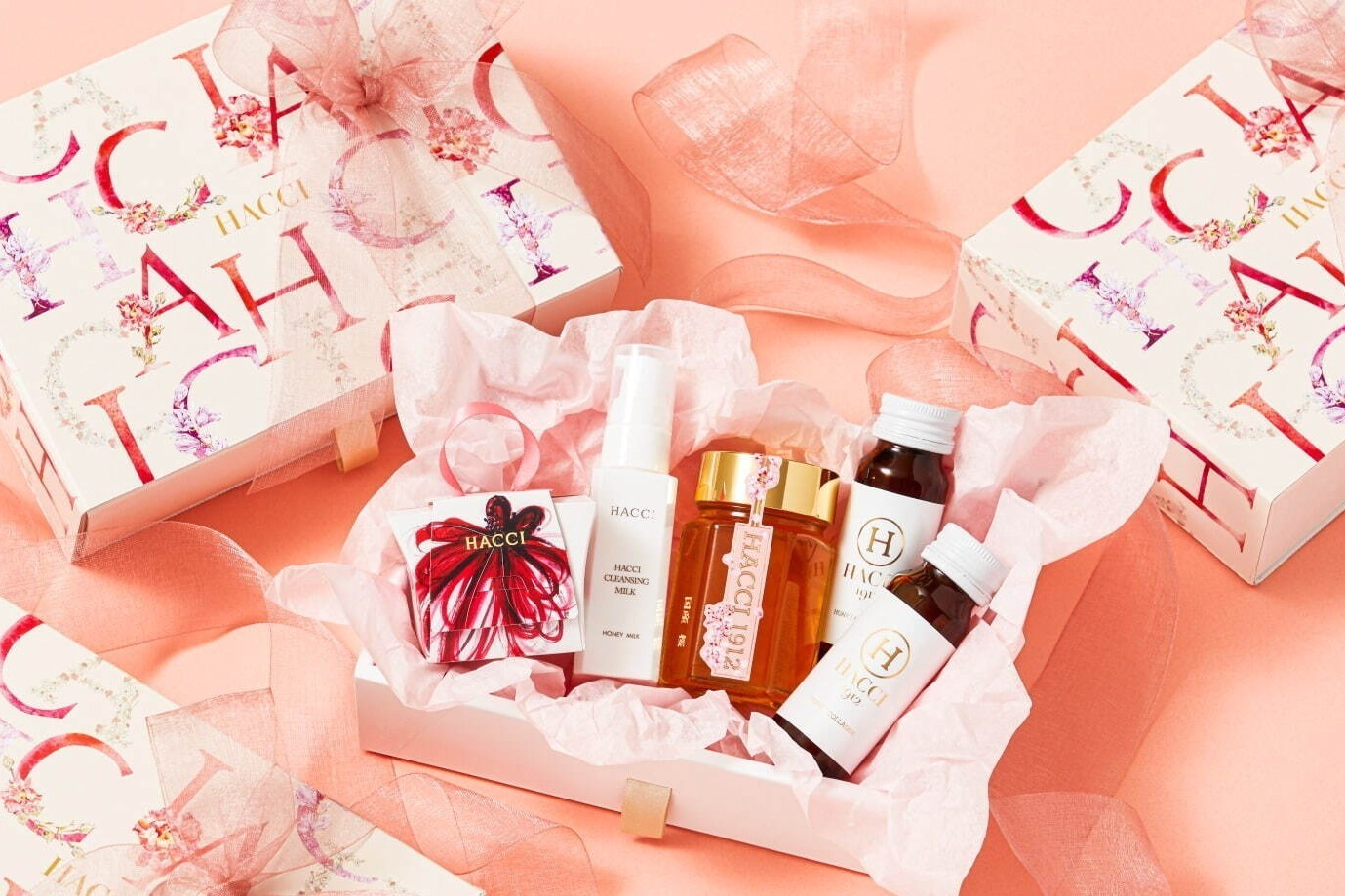 HACCI「はちみつ＆コスメ」の春ギフト、春限定桜はちみつやはちみつ