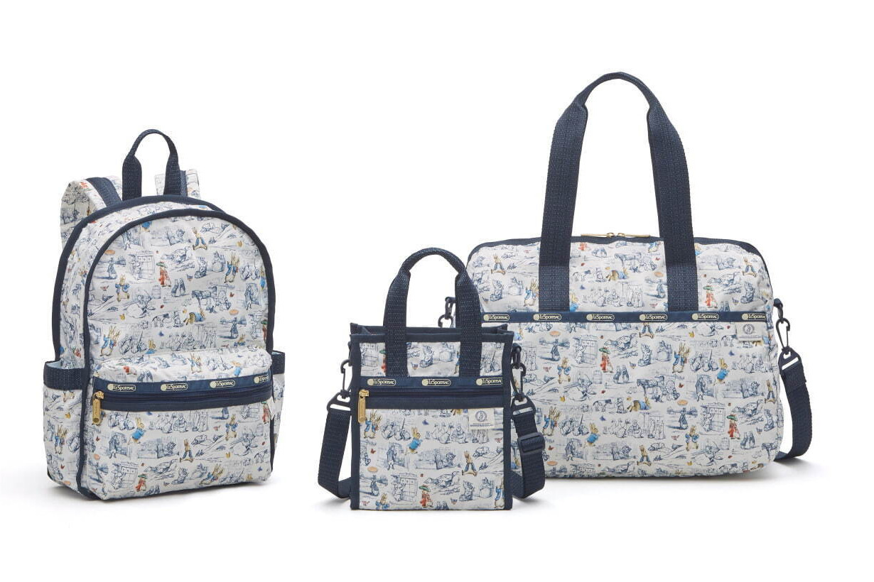 レスポートサック×ピーターラビット、物語のシーンを描いたバッグ