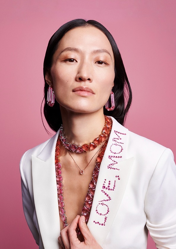 スワロフスキー“カラフル”ストーンが煌めく新作ジュエリー、ピンクの