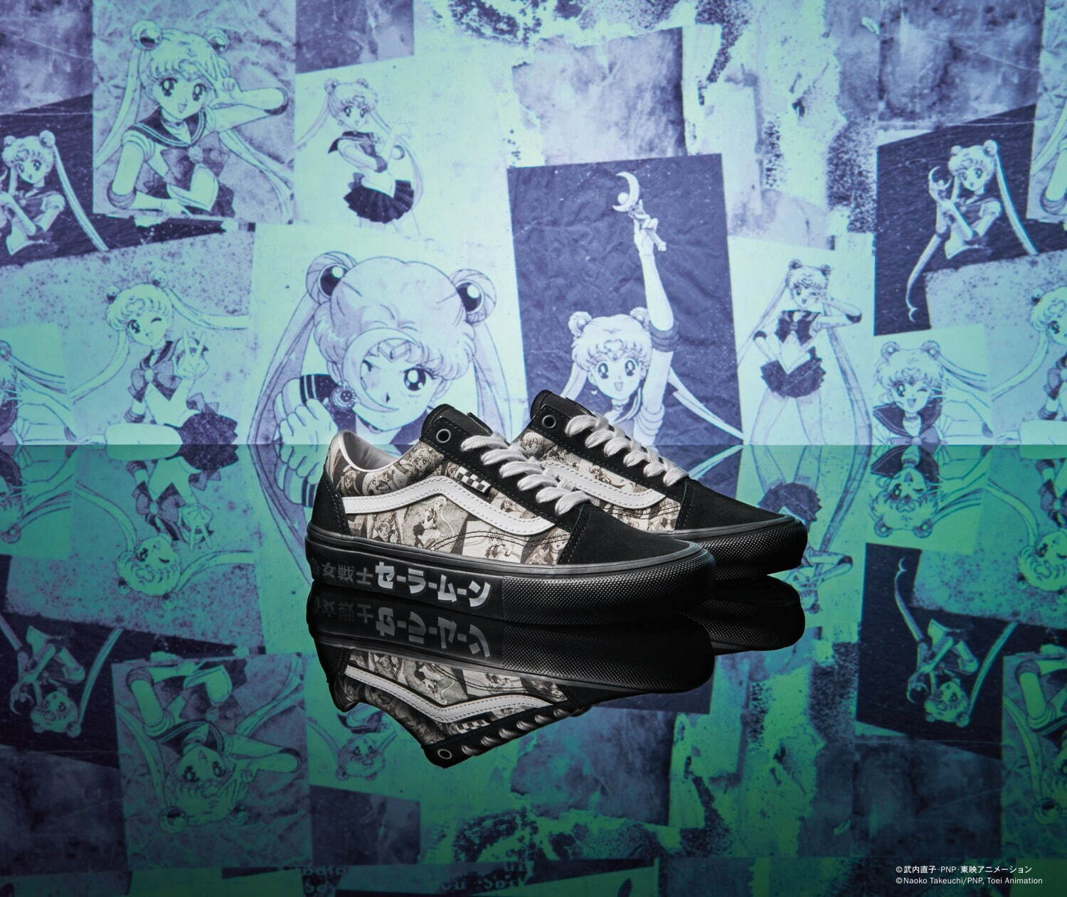 VANS×美少女戦士セーラームーン」モノクログラフィックのスニーカー