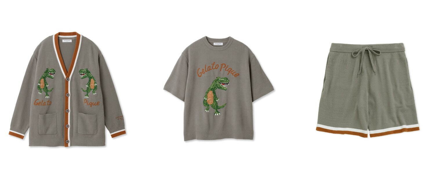 ジェラート ピケ オム“ティラノサウルス主役”のふわモコルームウェア