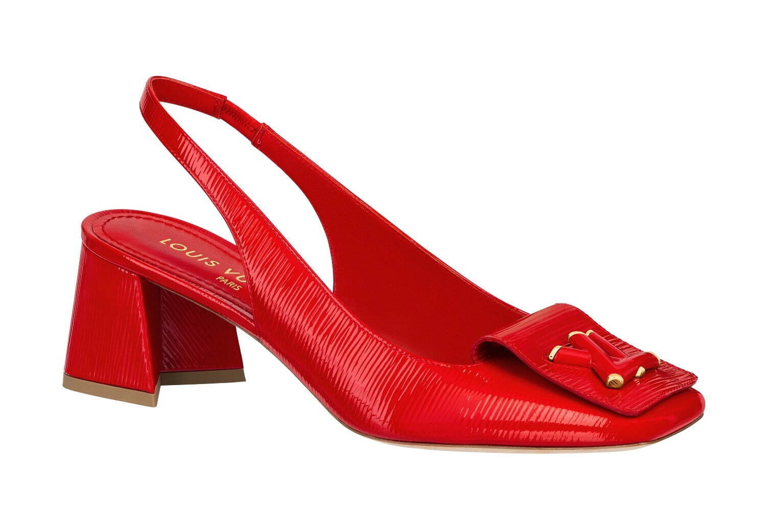 ルイ・ヴィトン新作“エピ・レザー”の艶やかパンプス、「V」シェイプの