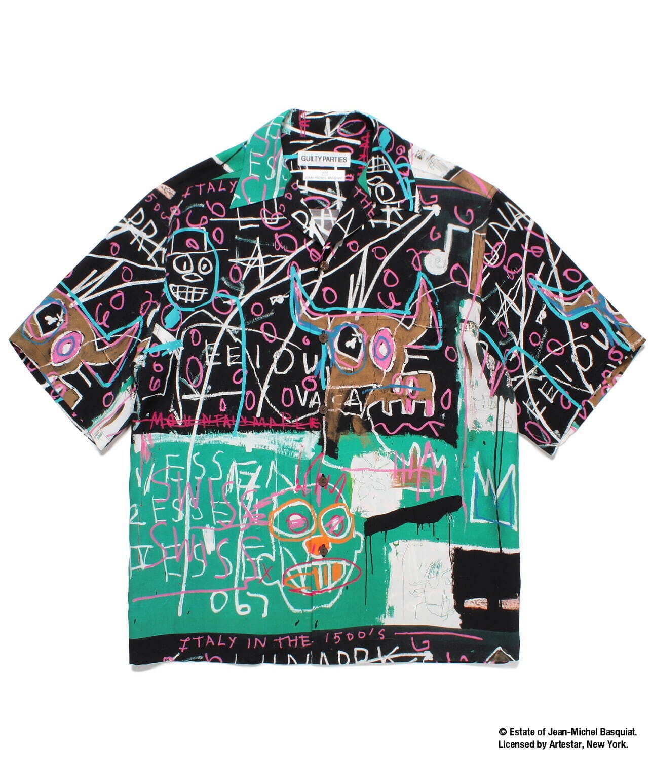 ワコマリア新作“バスキアのポートレート”や作品コラージュの総柄