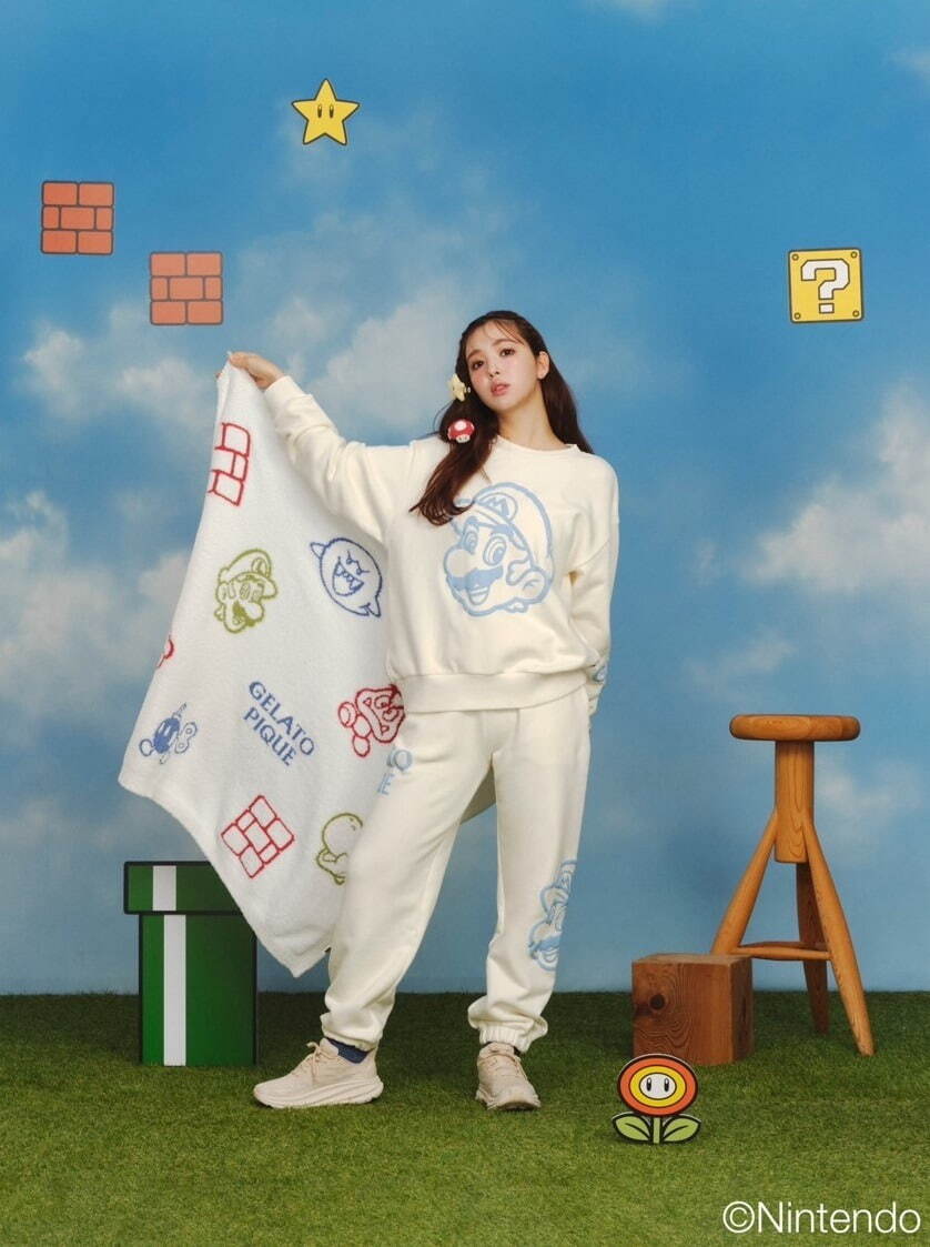 ジェラート ピケ×「スーパーマリオ」クッパの“モコモコ”ルームウェア