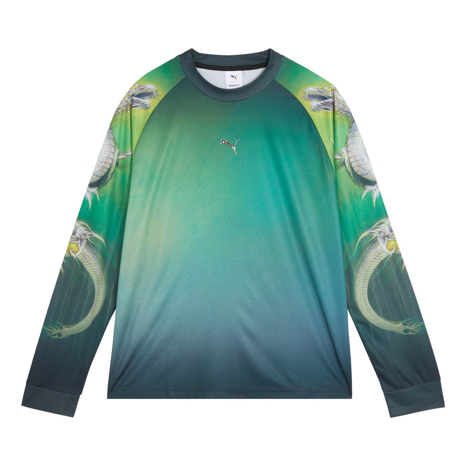 プーマ×空山基のコラボ第2弾“ロボットドラゴン”テーマのメタリック