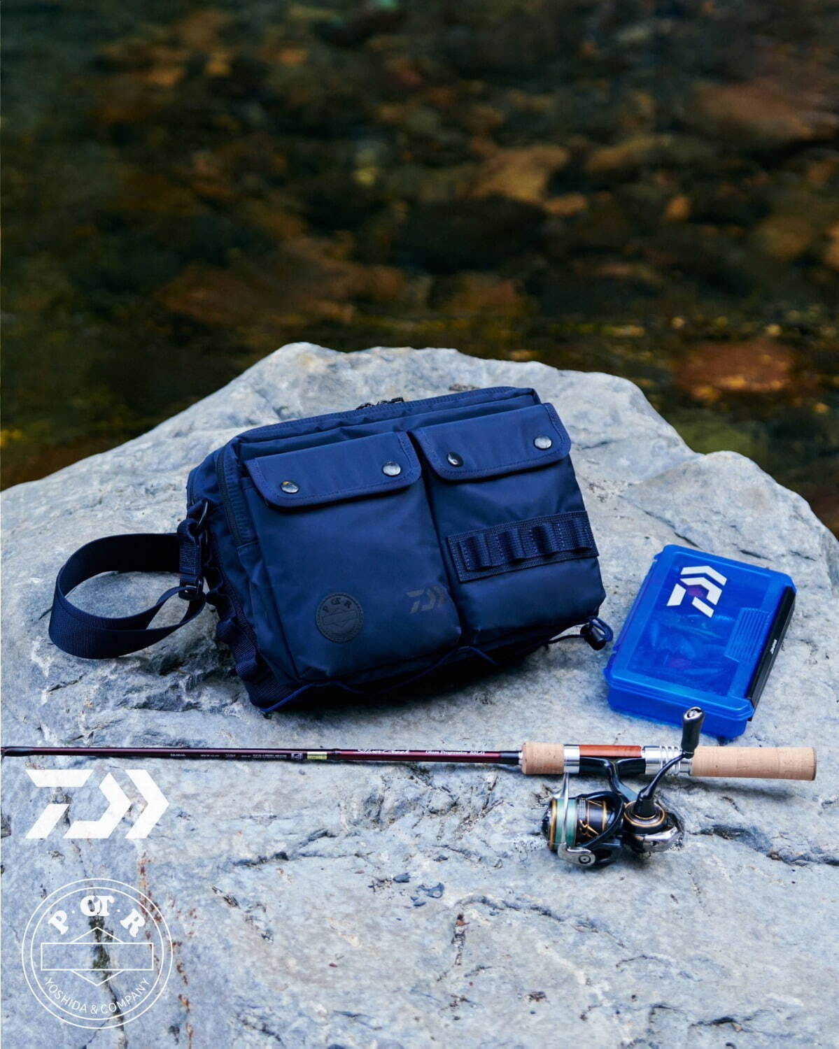 ダイワ×POTR 本格フィッシング＆タウンユース仕様のバッグ、撥水