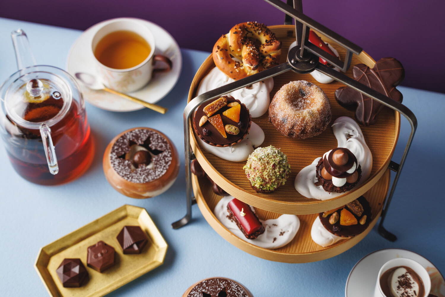 ル・ショコラ・アラン・デュカスのクリスマスアフタヌーンティー、星