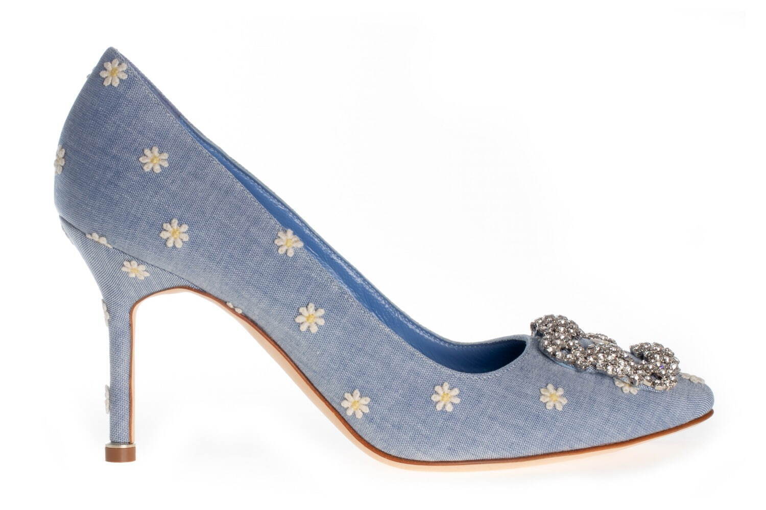 マノロ ブラニク 2024年夏シューズ、デイジーの花柄「ハンギシ