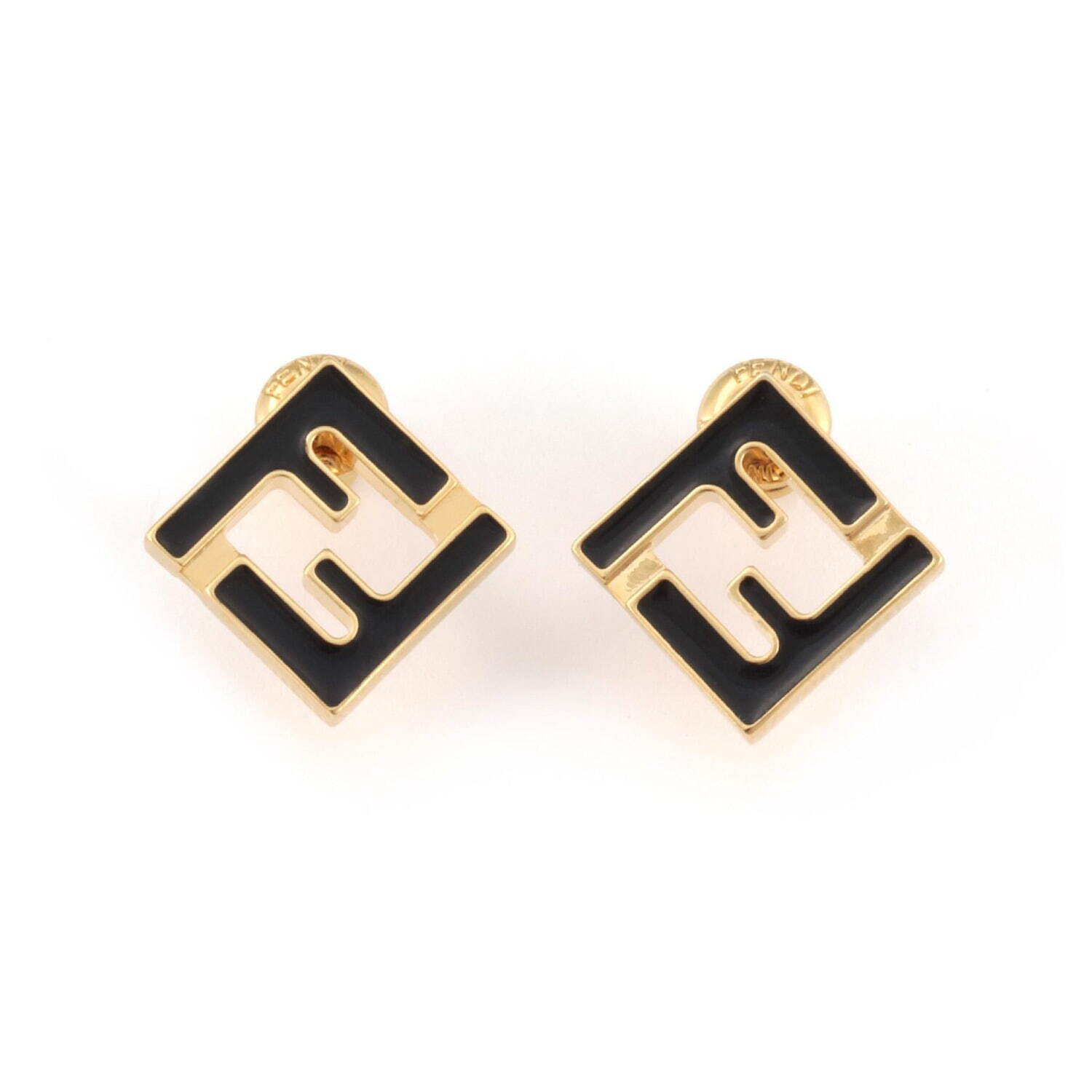 □フェンディ FENDI□シンプル FF ロゴデザイン バックル レザー