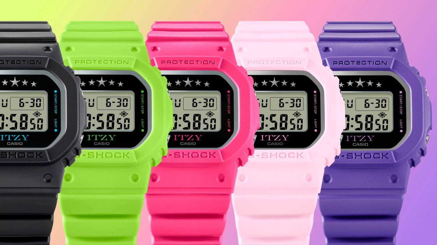 G-SHOCK×ITZYコラボ腕時計第2弾「GMD-S5610IT」ピンクやバイオレット1