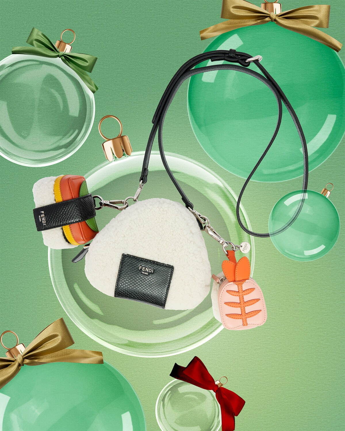 フェンディ24年クリスマスギフト、“おにぎり”ミニバッグやメタリックに