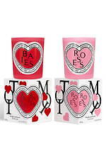 ディプティックバレンタイン限定キャンドルセット、“ハート形”ラベルの