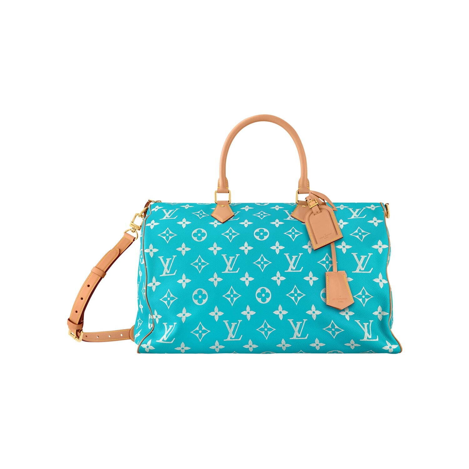 ルイ・ヴィトン24年秋冬メンズバッグ、ターコイズ色「スピーディ P9