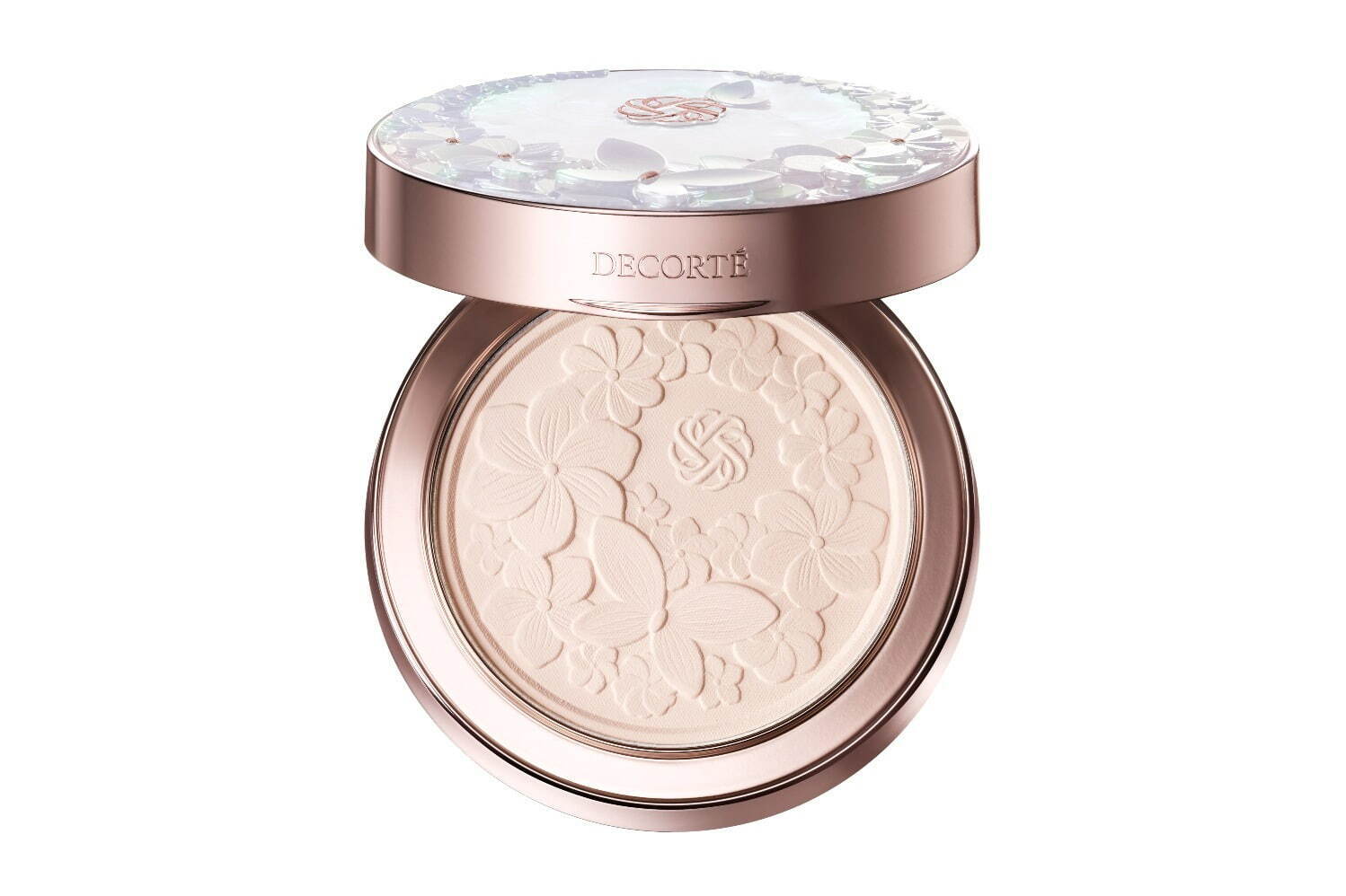 コスメデコルテ“年に1度”究極のフェイスパウダー、花々と蝶が舞う
