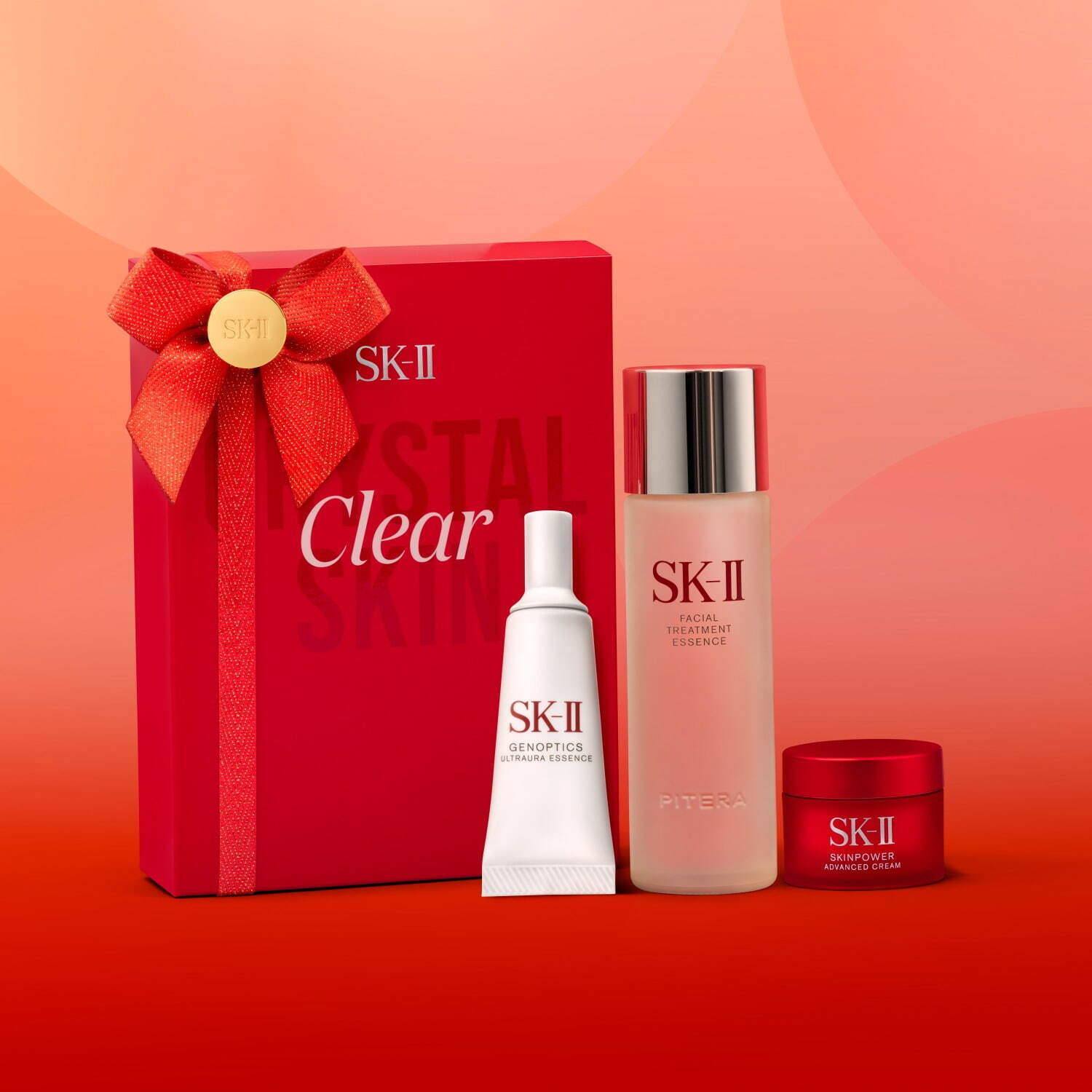 SK-II24年クリスマスコフレ第1弾、真っ赤なポーチ付き！“人気化粧水