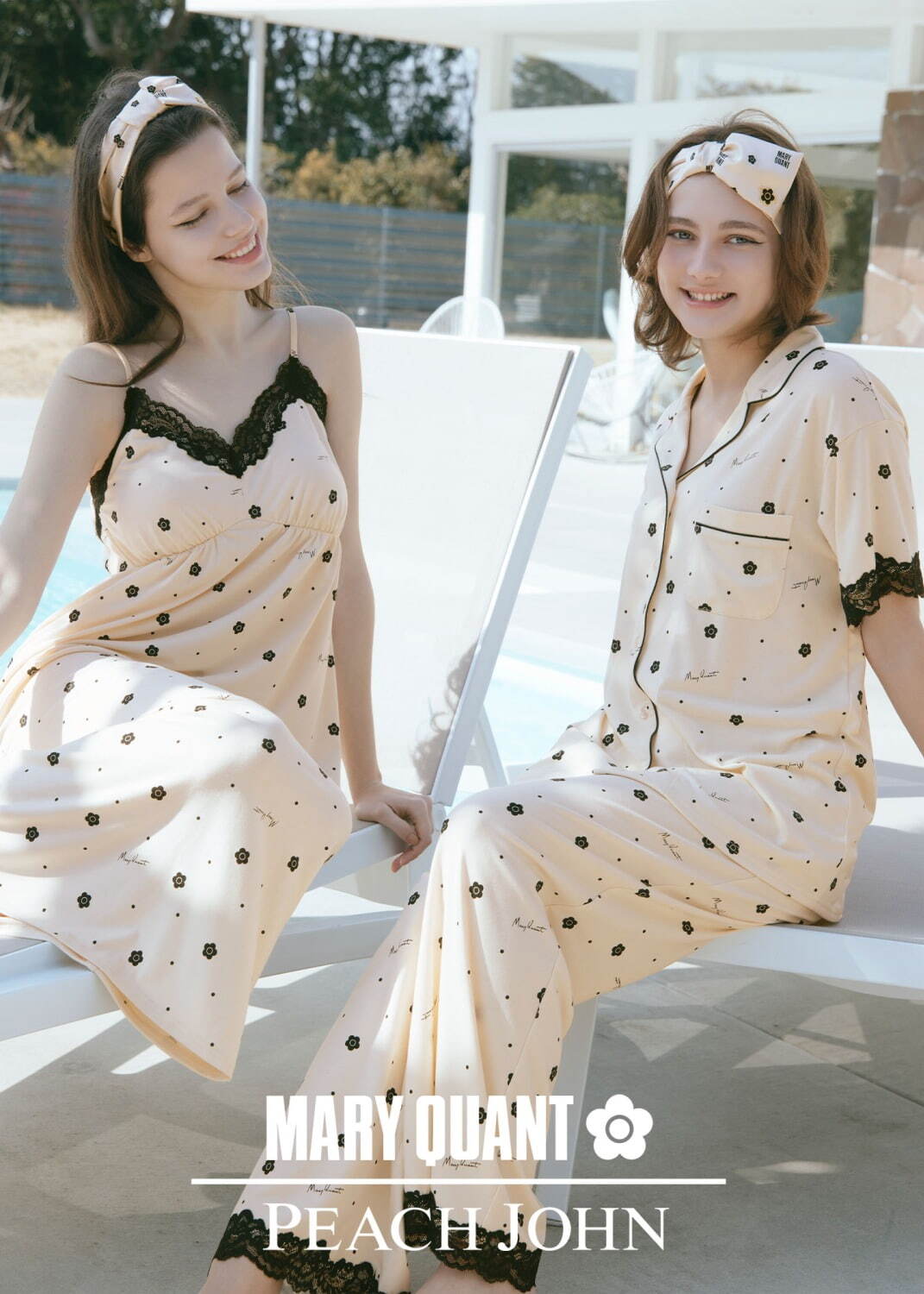 ピーチ・ジョン×マリークワント第2弾、デイジーモチーフ刺繍とドット柄