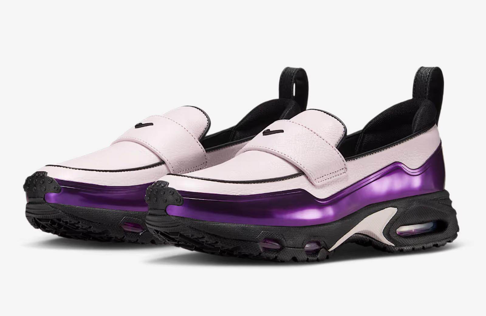 ナイキのローファー風スニーカー、メタリックパープル際立つアッパーと