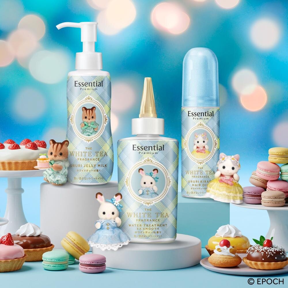 エッセンシャル「シルバニアファミリー」限定ヘアケア、気分安らぐ