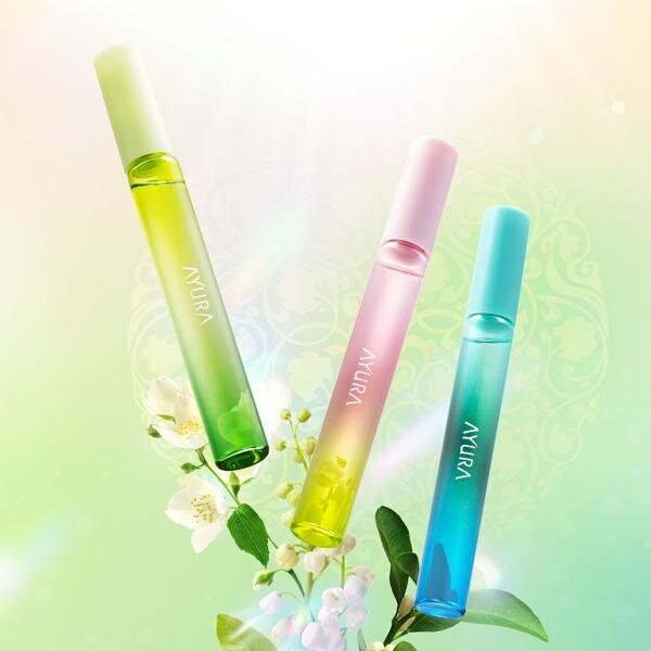 アユーラ“入浴料”生まれのフレグランス定番化、グラデボトルの和の香り