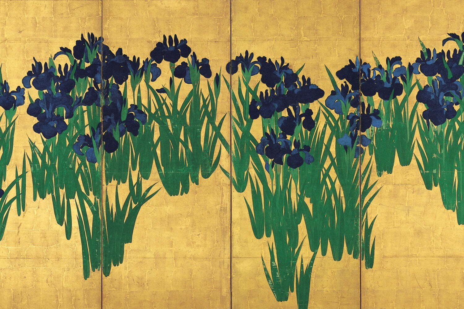 特別展「国宝・燕子花図と藤花図、夏秋渓流図」根津美術館で、光琳