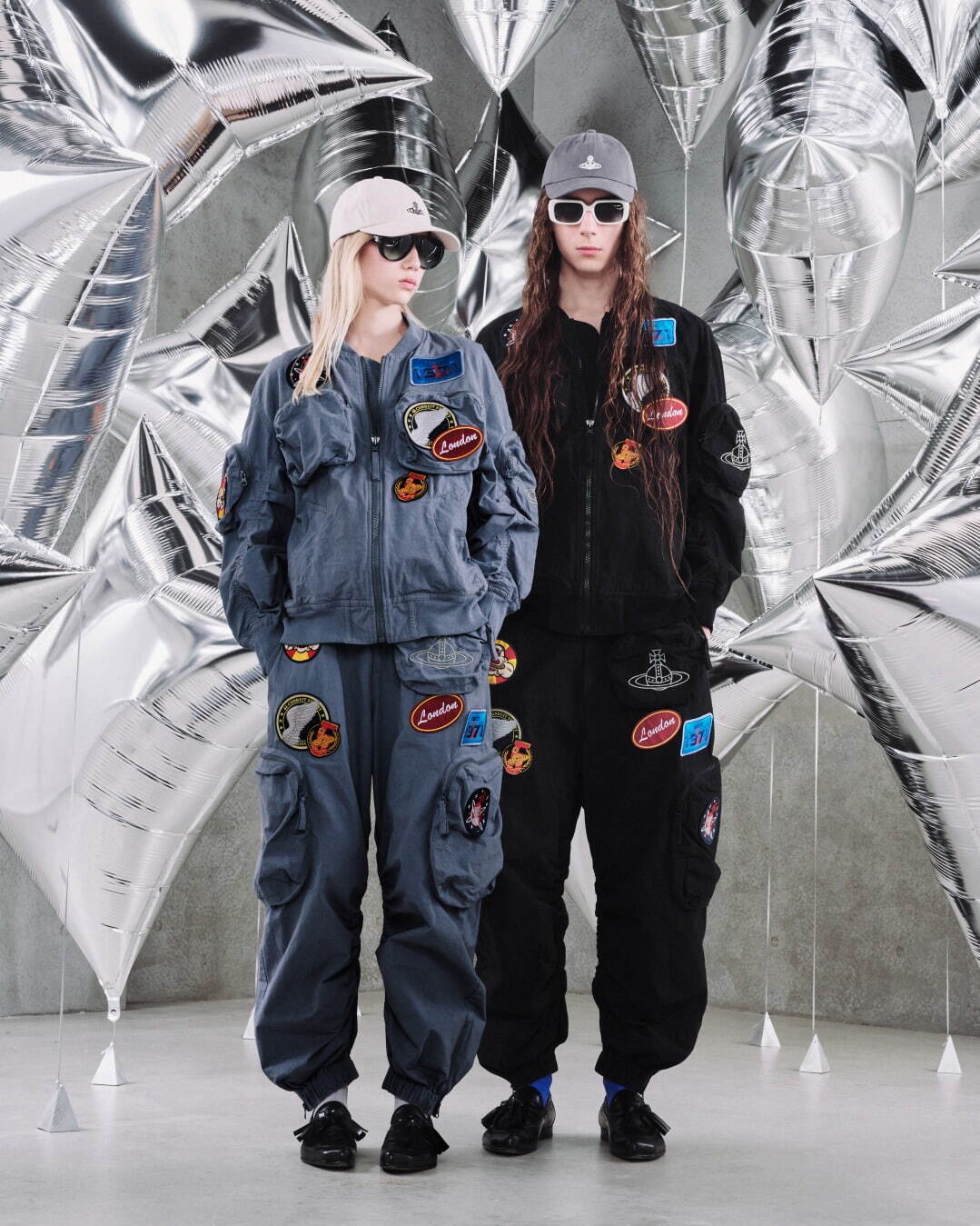 ヴィヴィアンウエストウッドマン ブルゾン オーブ刺繍 変形 アシメ