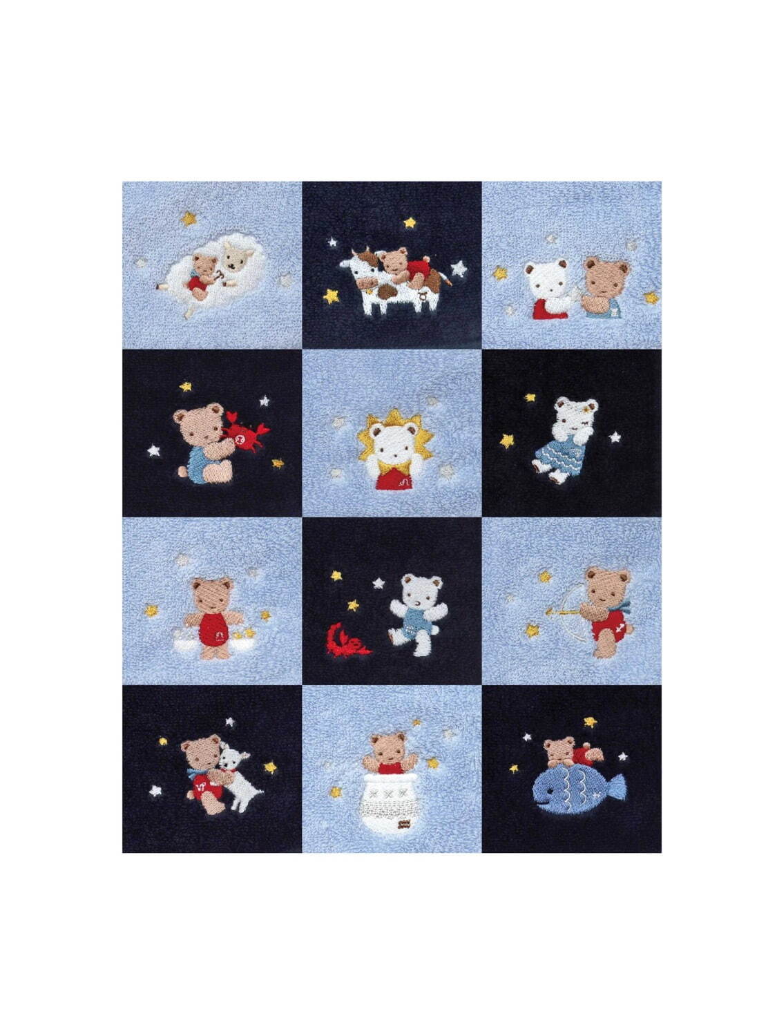 ファミリア「12星座」モチーフのお守り雑貨、“クマちゃん刺繍入り