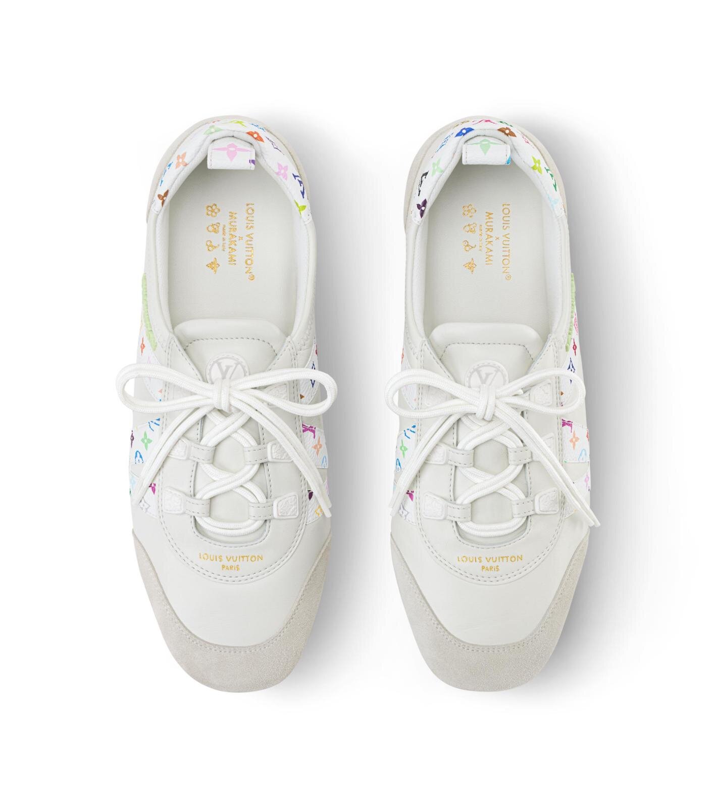 ルイ・ヴィトン×村上隆の”カラフル”モノグラム柄スニーカー、レザー