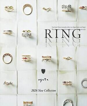 アガット“重ね着け”が楽しい新作リング、側面に見える透かし模様や澄ん