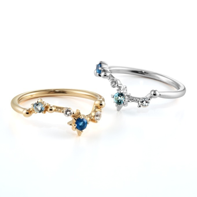 スタージュエリーから、北斗七星を描いたピンキーリング - カシオペア