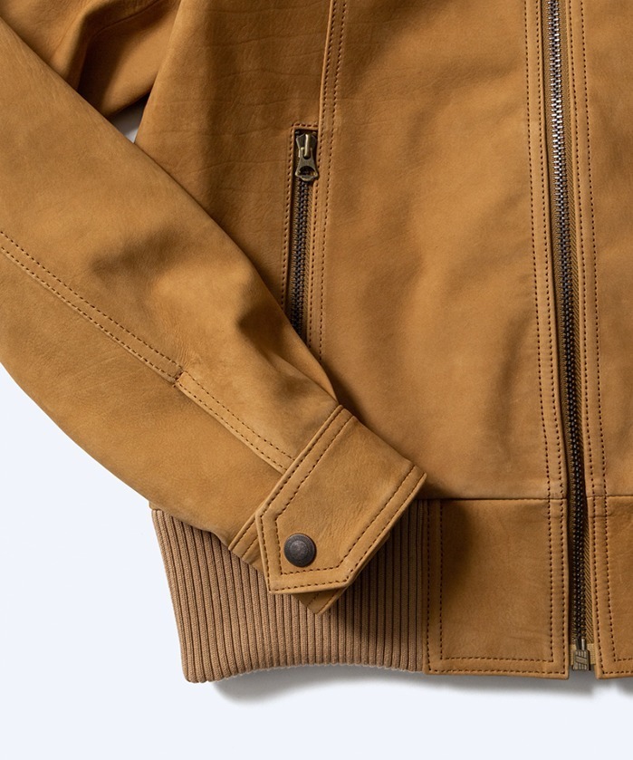 マインデニムのレザーブルゾンの新色“ブラウン”、原宿・マインド限定で