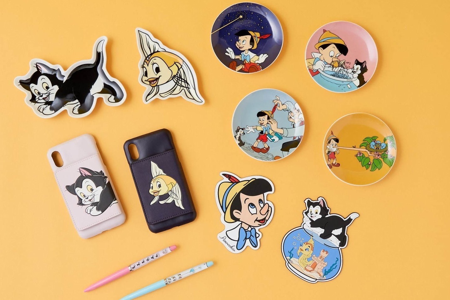 フランフラン「ピノキオ」グッズ、“猫のフィガロ＆金魚のクレオ