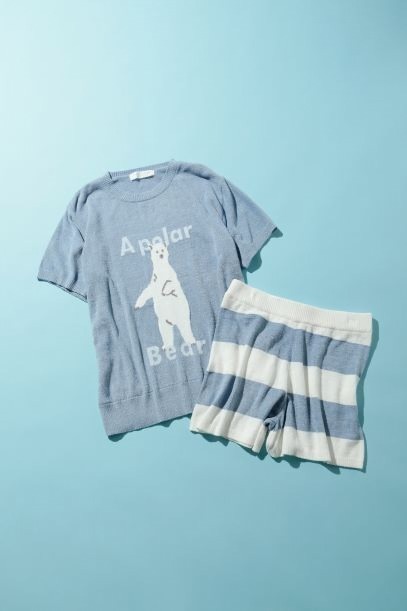 ジェラート ピケ「シロクマ」ルームウェア、ひんやりクールな着心地を