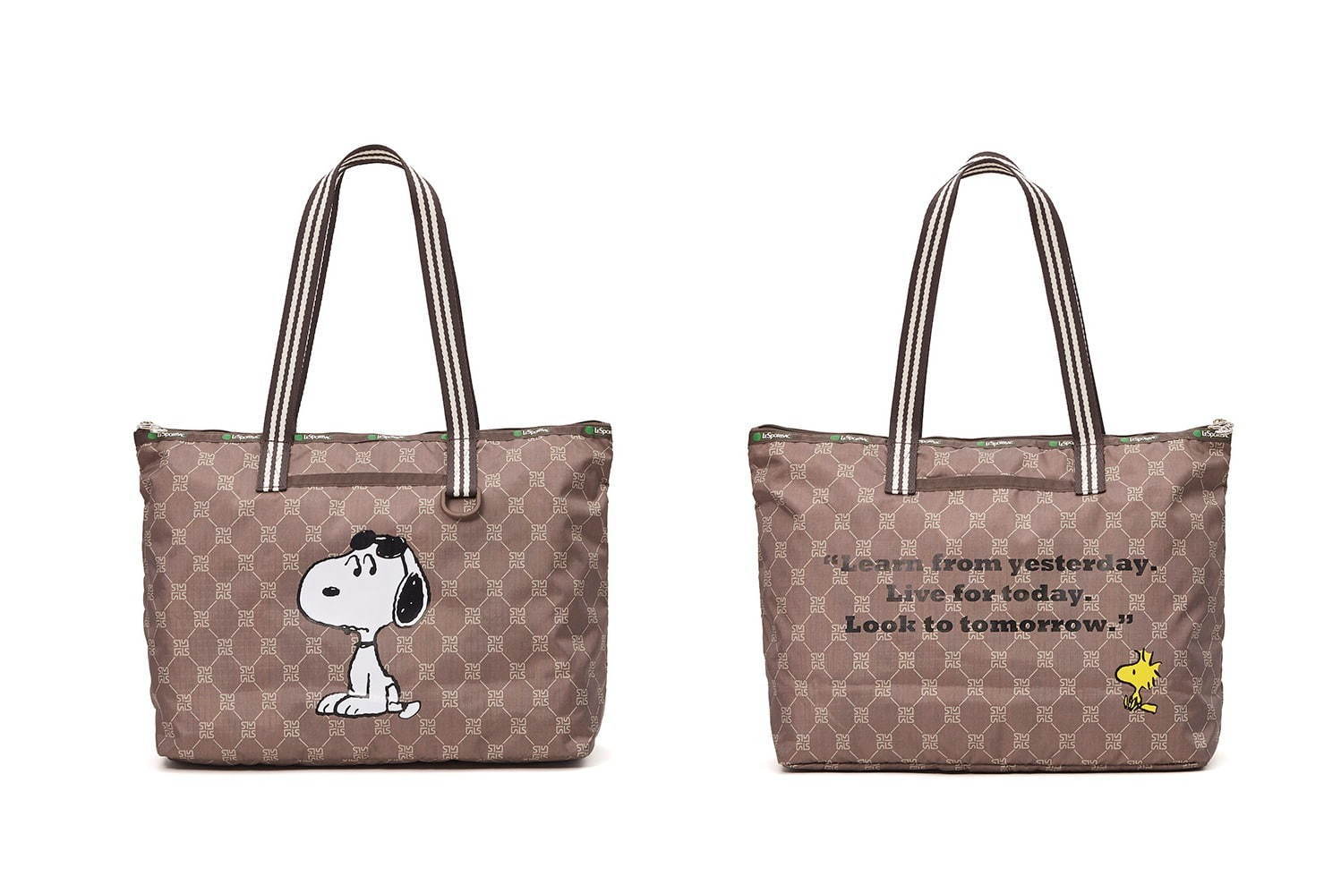 ピーナッツ×レスポートサック、スヌーピーのモノグラム柄バッグや歴代