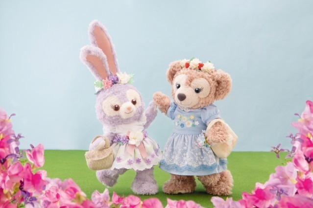 ディズニーシー、花畑で楽しむ「ダッフィー＆フレンズの春グッズ 」花
