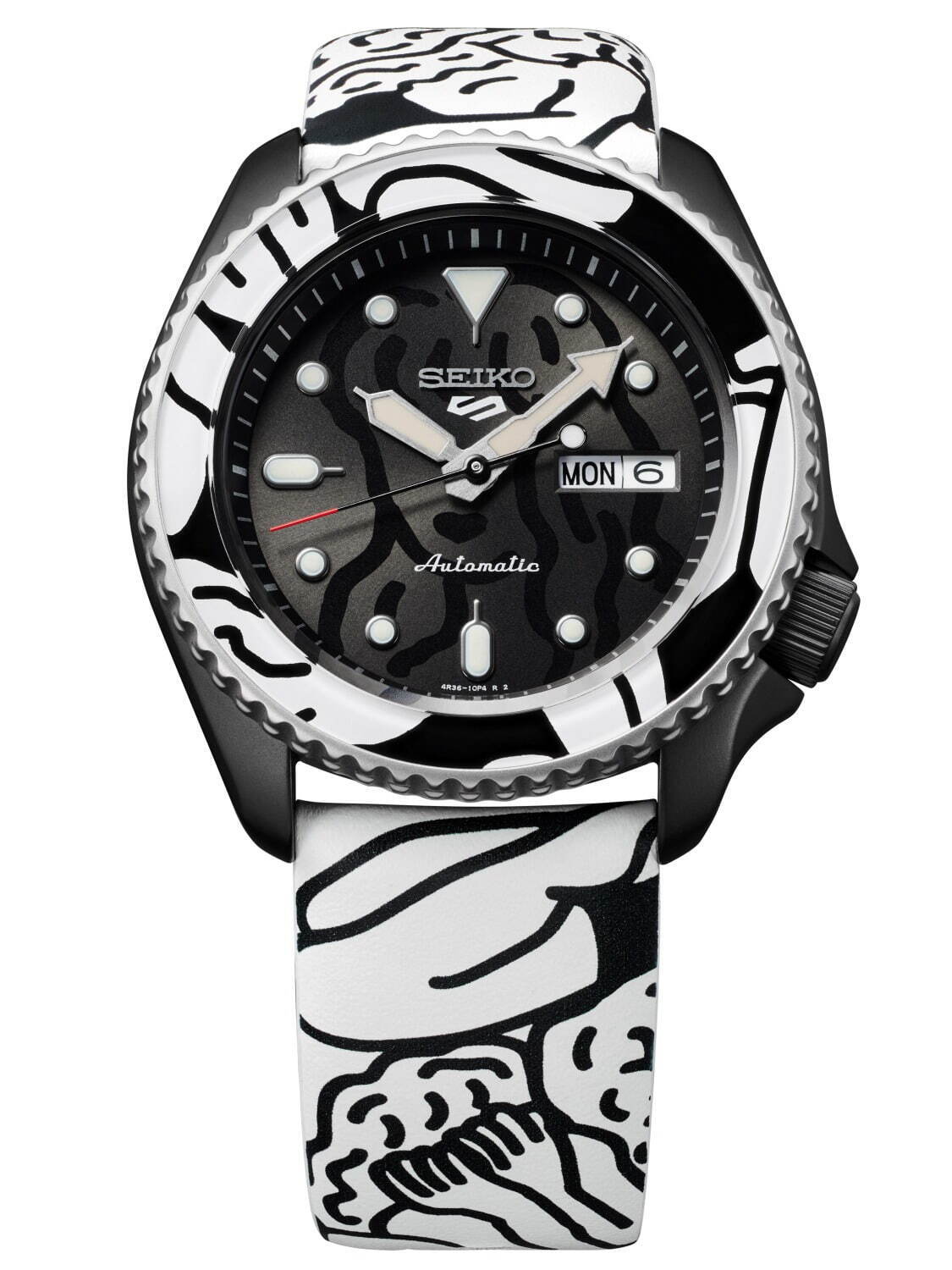 セイコー 5スポーツ×オートモアイの腕時計“顔のないヒト”を描いた