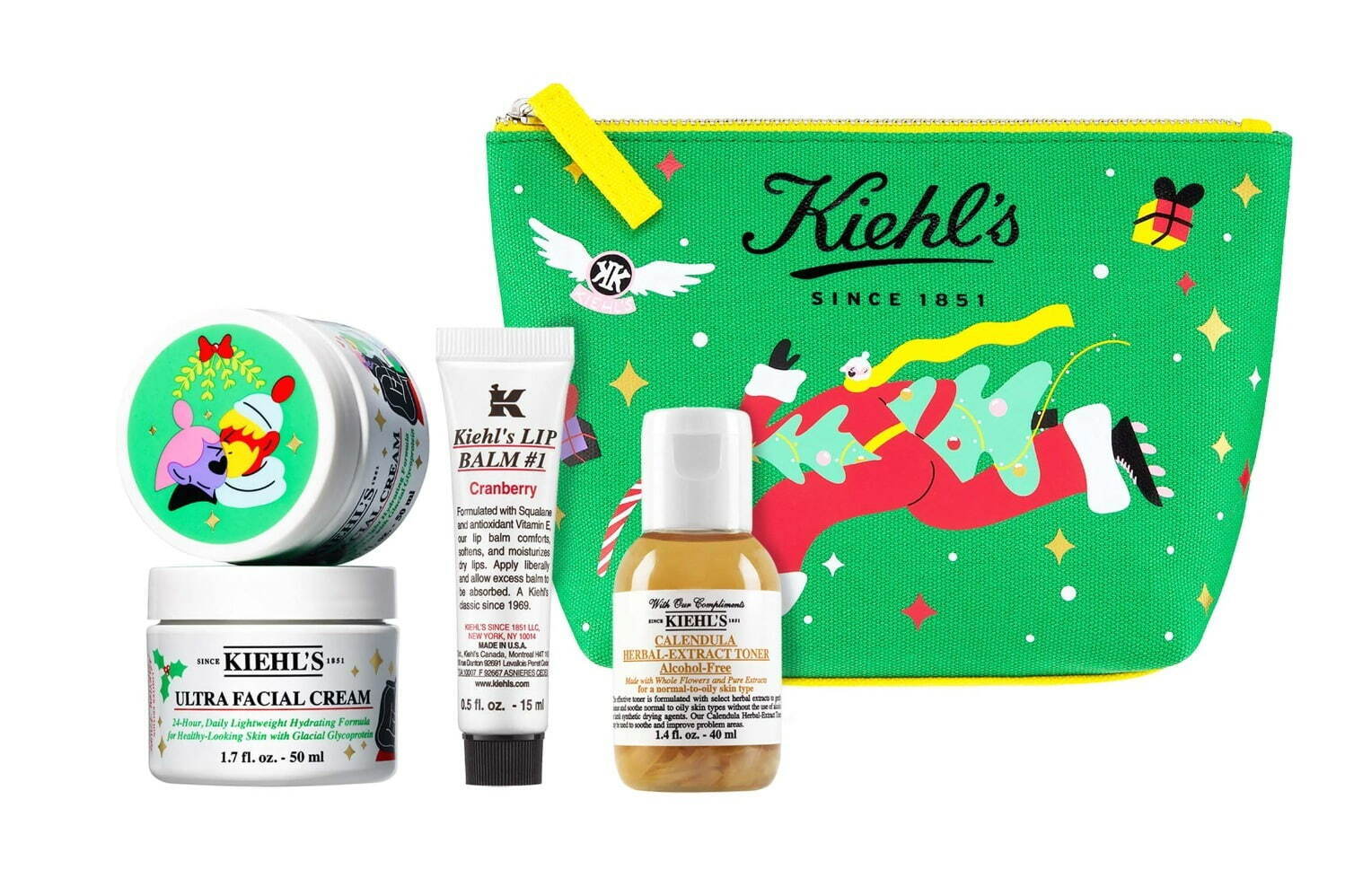 キールズ21年クリスマスコフレ第2弾、No.1クリーム“現品入り”ポーチ