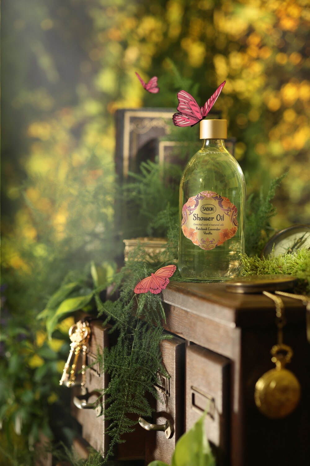SABONのベストセラー「パチュリ・ラベンダー・バニラ」“鳥＆蝶