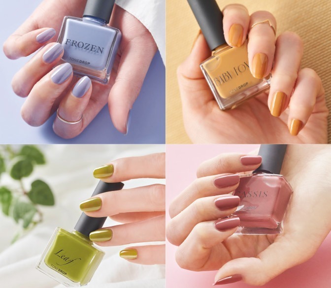 トーンドロップ」日本生まれの新ネイルブランド誕生、透け感発色