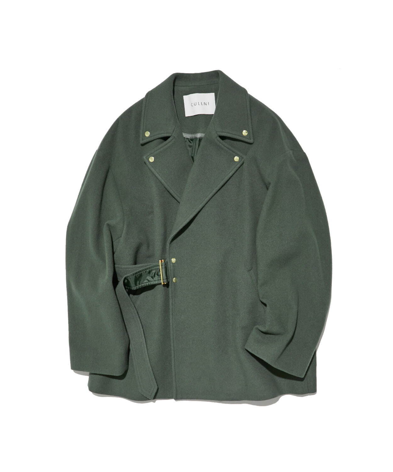 クルニ、カラーブロックニット&“ライダース”仕様タイロッケンコート