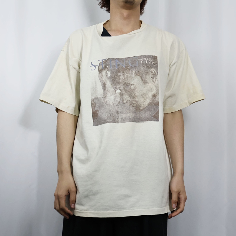 90年代 90s スティング 音楽 ミュージック アイボリー 生成り 半袖