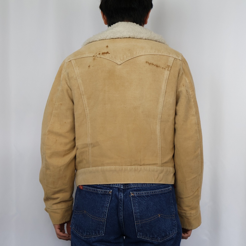 70s 70年代 リー アメリカ製 ベージュ コットンスエード コットン