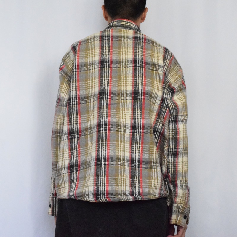 70s 70年代 アメリカ製 ワーク チェック柄シャツ ネルシャツ