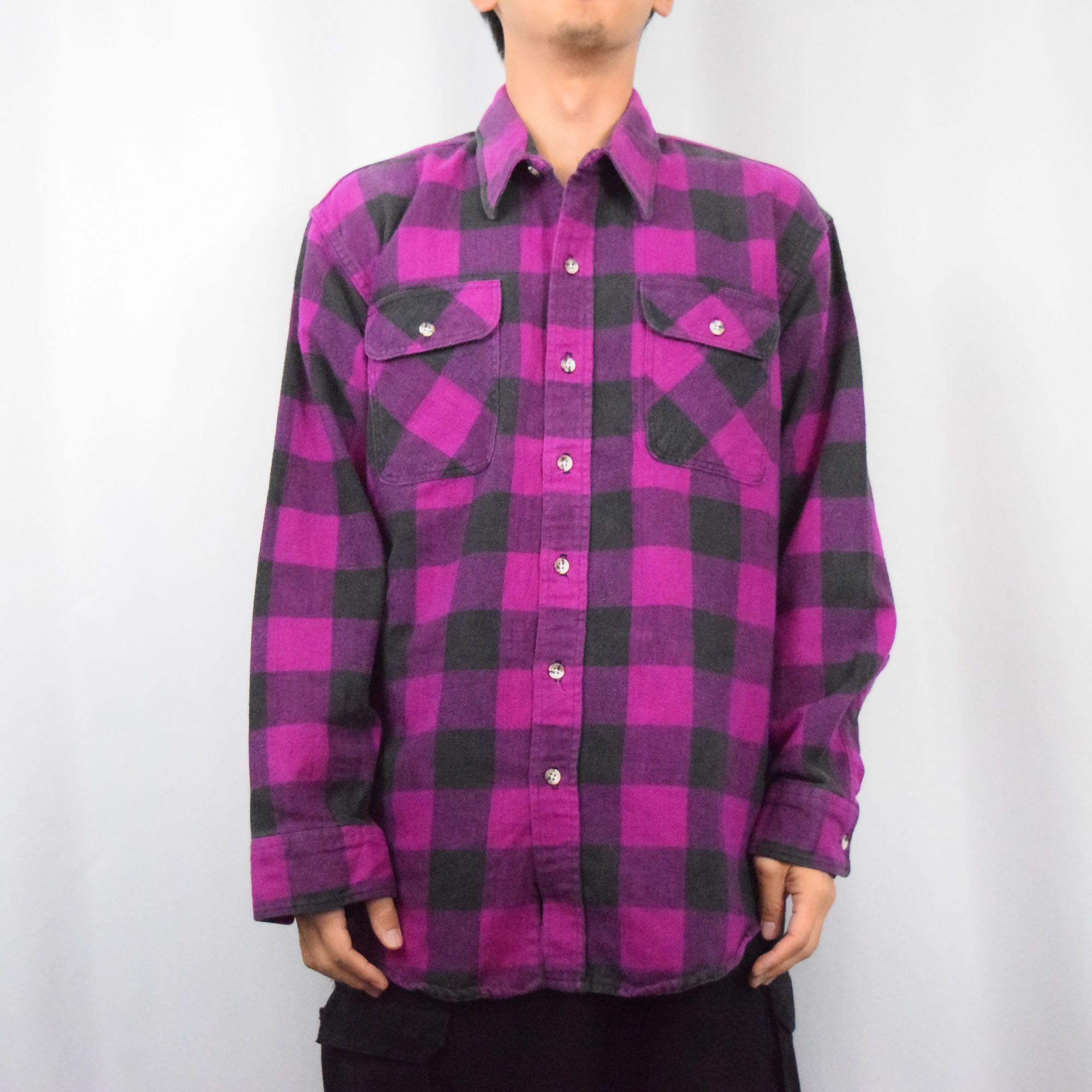 80年代 80s 90年代 90s アメリカ製 ピンク 長袖 コットン | ビンテージ