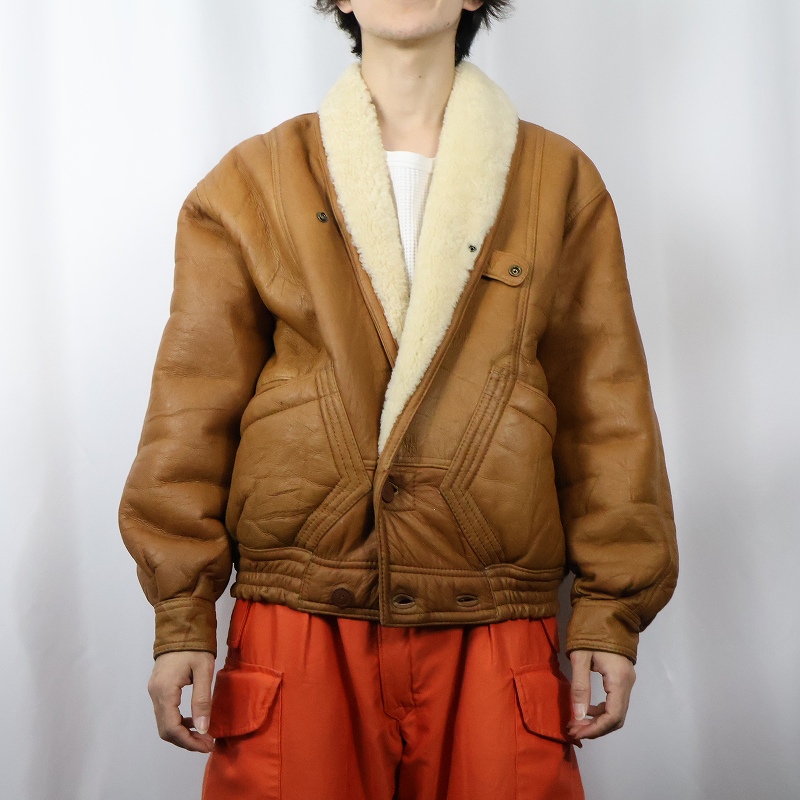 ムートン ボンバージャケット レザージャケット | ビンテージ古着屋