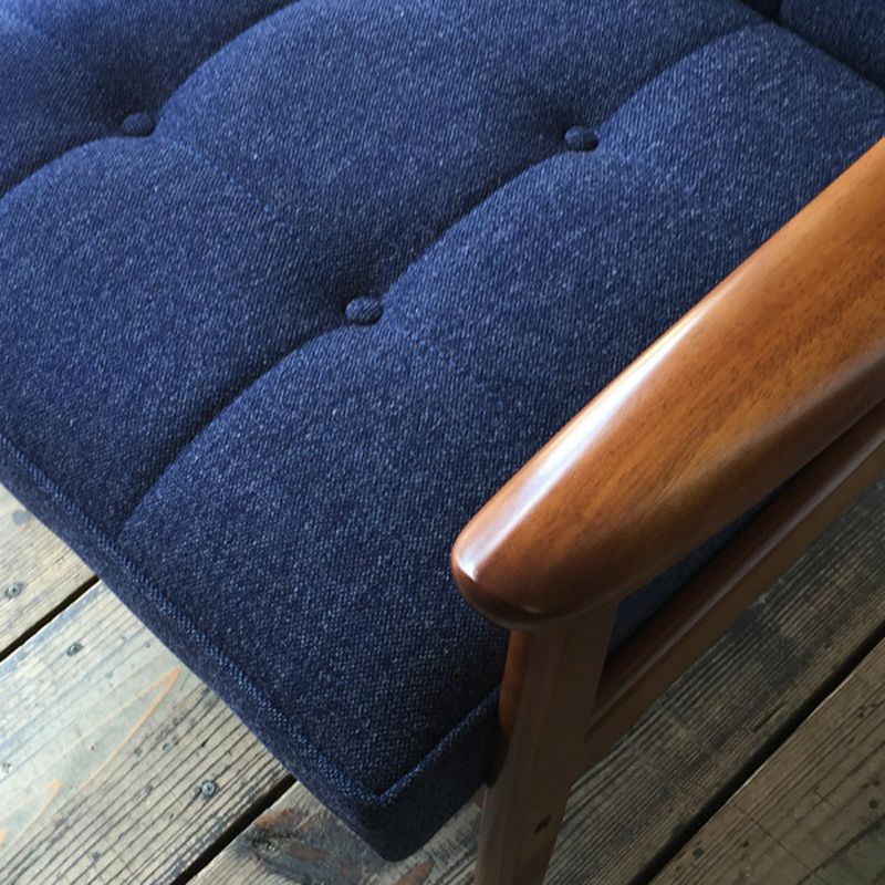 カリモク60 Kチェア1シータータープブルー（ウォールナット色塗装