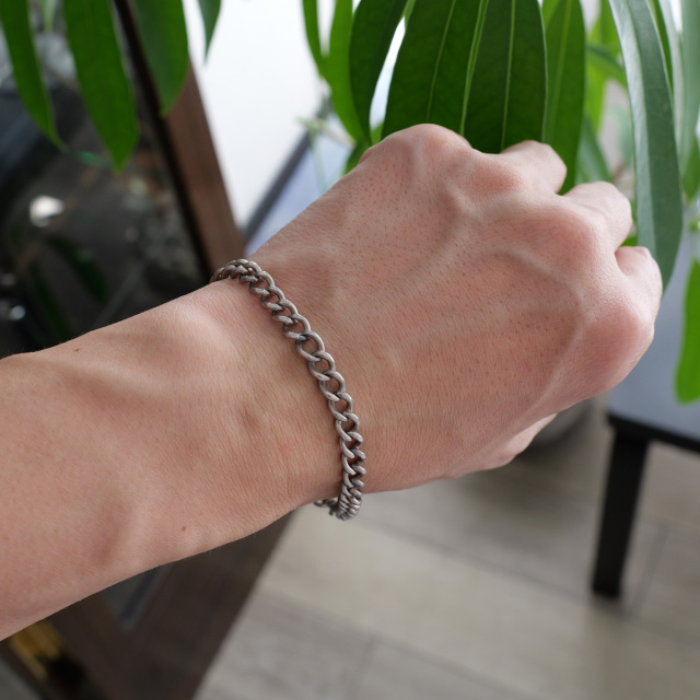 イギリス製ビンテージ シルバー925チェーンブレスレット | 通販