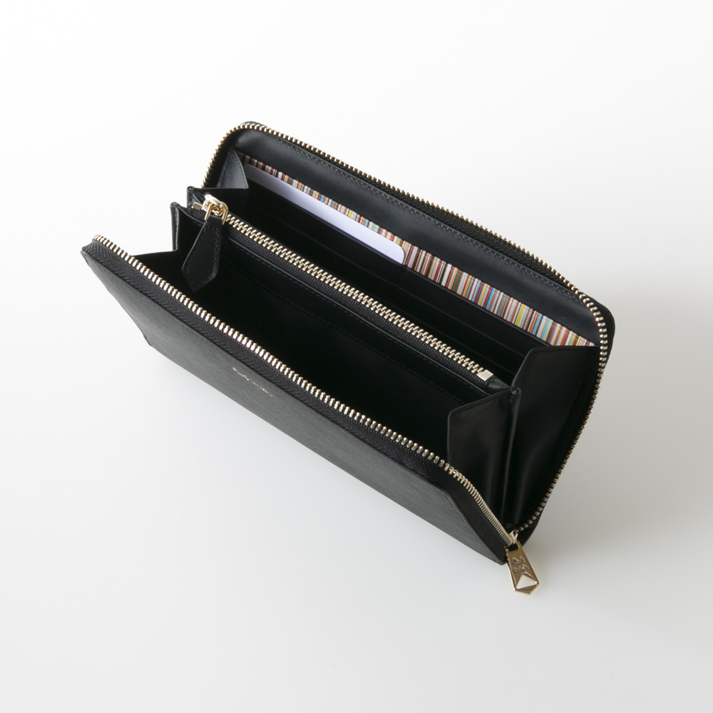 ポールスミス Paul Smith 長財布ラウンドファスナー サフィアノ中