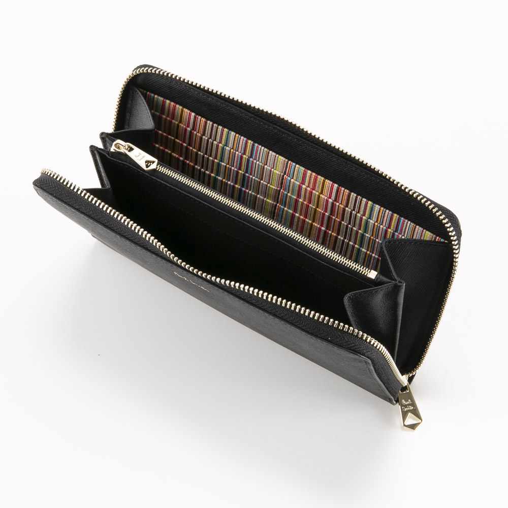 ポールスミス Paul Smith 長財布 サフィアノ MULTI STRIPE ラウンド