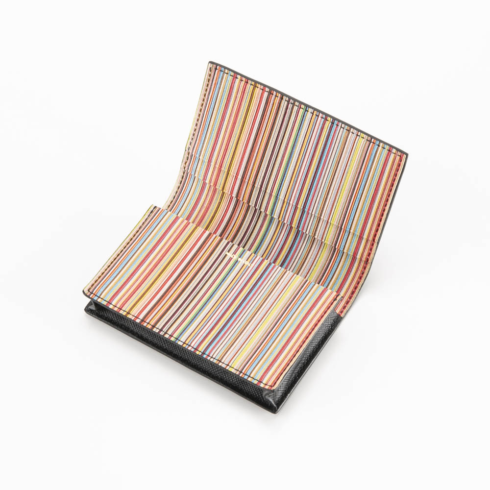 ポールスミス Paul Smith 名刺入れ サフィアノ MULTI STRIPE カード